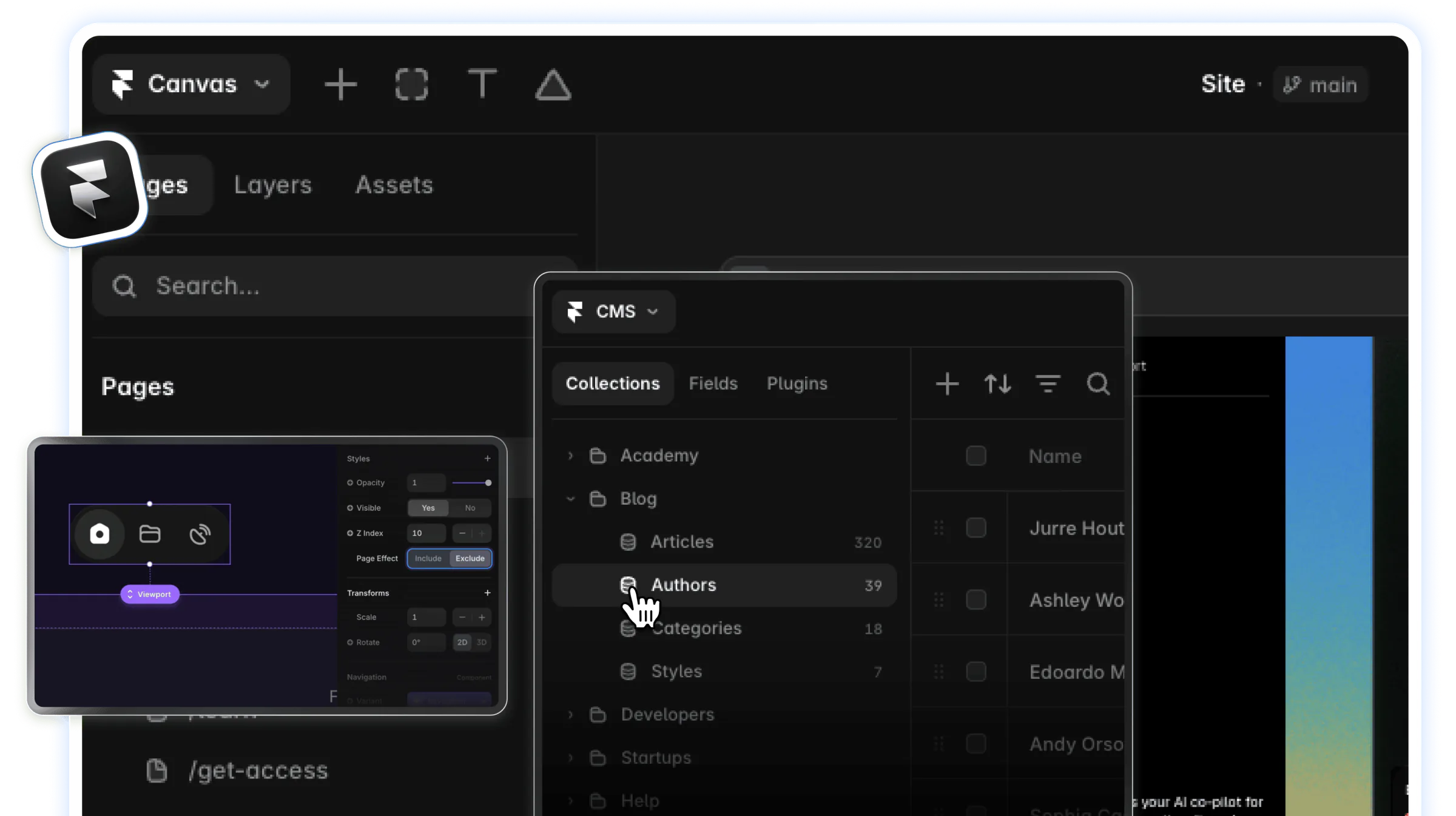 Framer development service preview